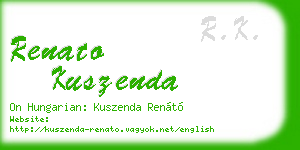renato kuszenda business card